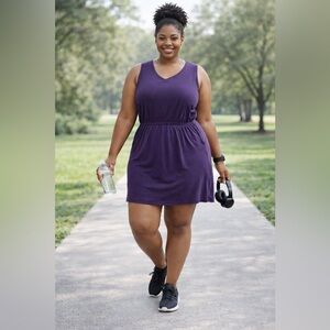 Canyon Creek Sleeveless Athletic Dress Purple Elastic Waist  Sporty Women’s 2XL
